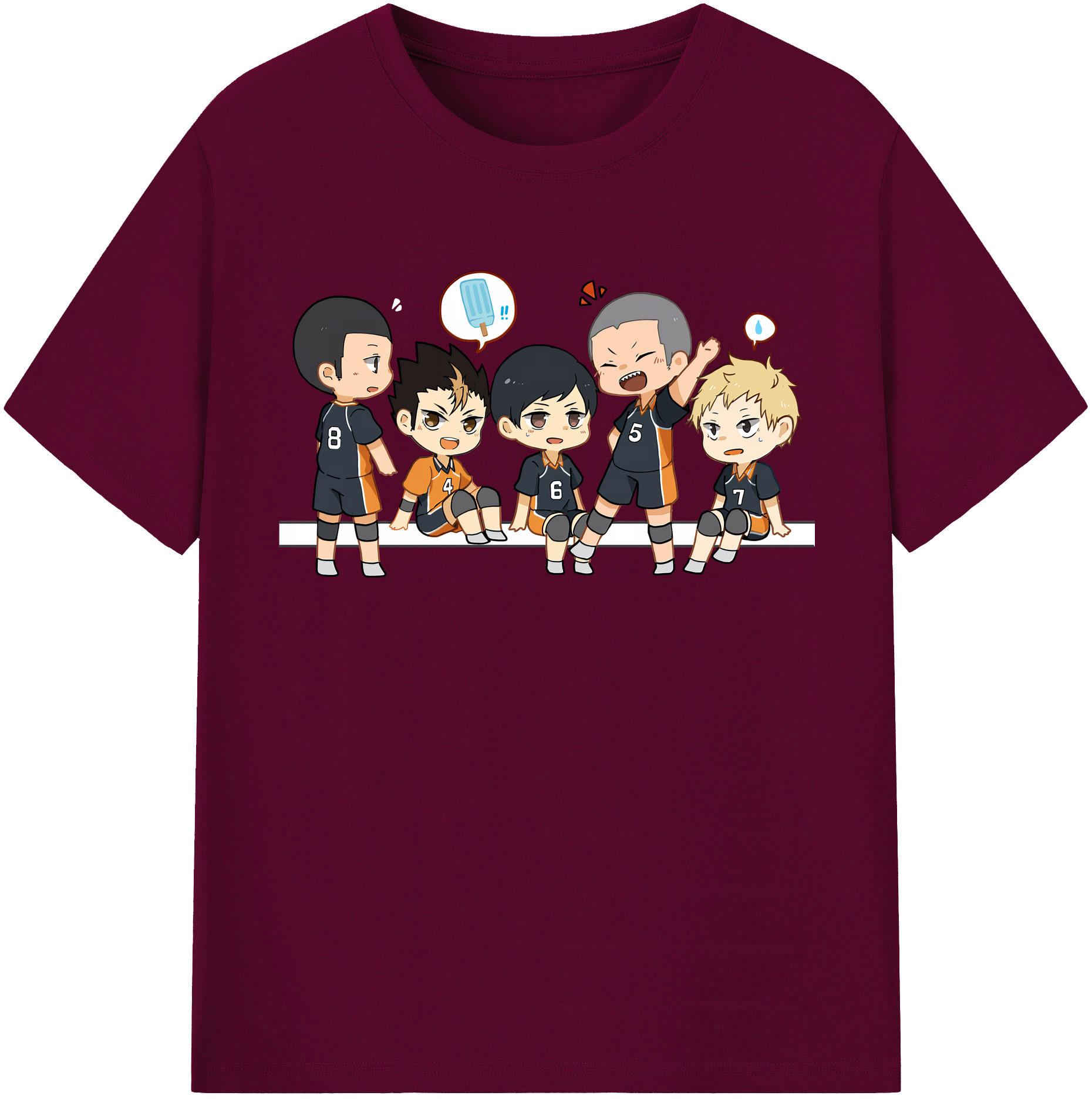 （画像用） ハイキュー!! Haikyu!! レディースカジュアルプリントTシャツ（綿100％）